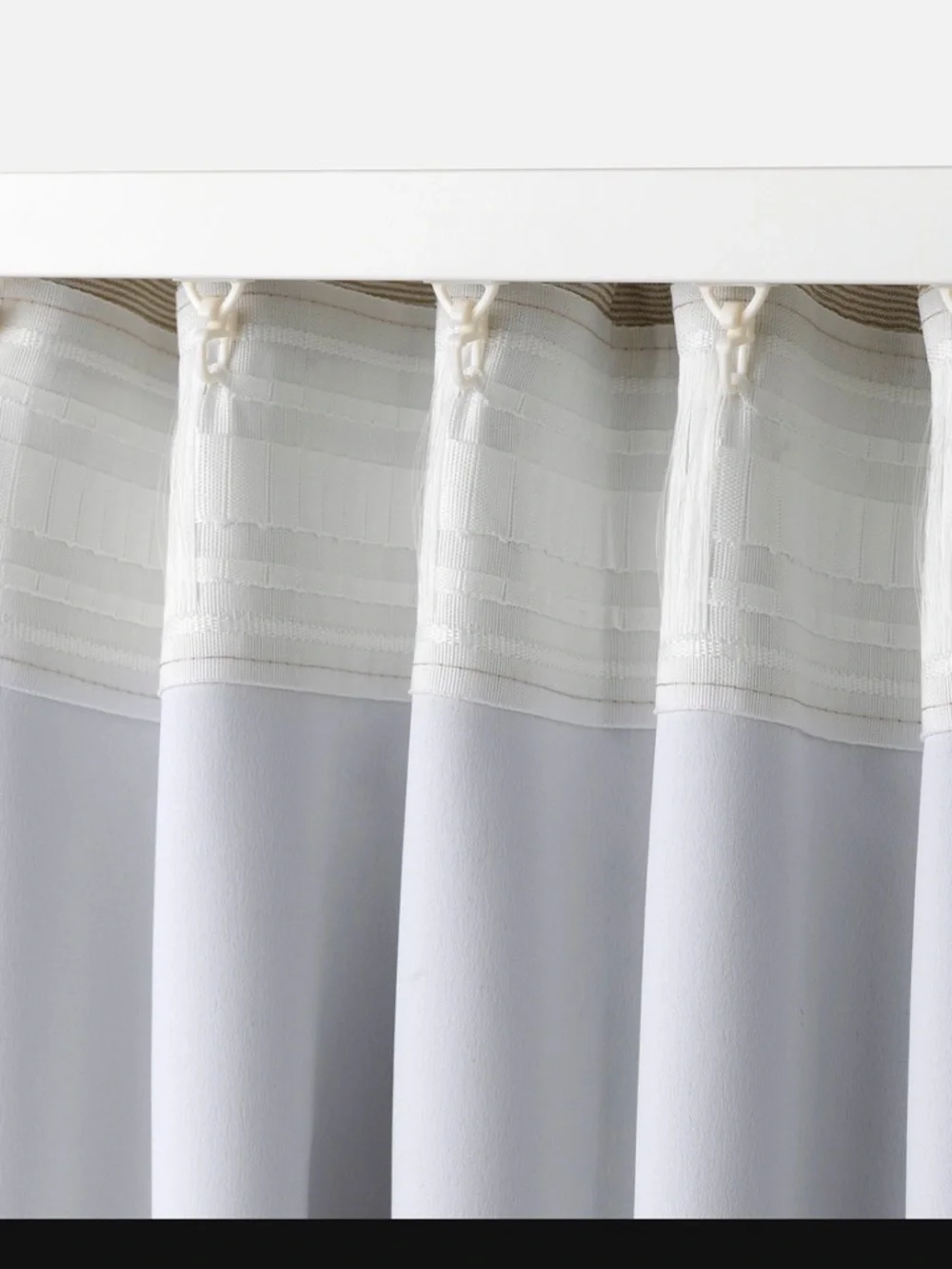 IKEA Vilborg Beige Curtain Panel Pair with heading tape